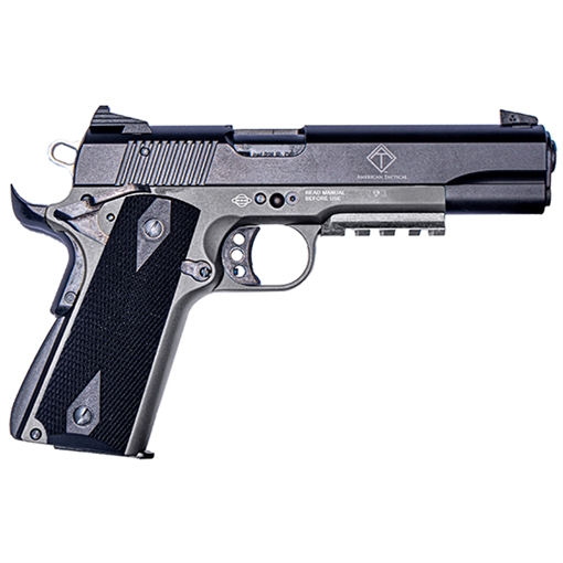 ATI GSG 1911 22 LR 10+1 5" Black Steel Barrel, Black Parkerized Serrated Slide, Gray Polymer Grip GERG1911ADOPGR