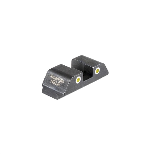 Ameriglo Tritium 2-Dot Rear Handgun Sight for Glock Yellow with White Front GL-8115R