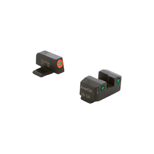 Ameriglo Trooper Tritium Handgun Sight Set for Sig with #6 Front and #8 Rear Green Rear Green with Orange Front SG-817