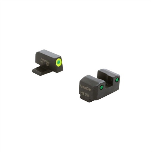 Ameriglo Trooper Tritium Handgun Sight Set for Springfield XD Green Rear Green with Lumigreen Front XD-819