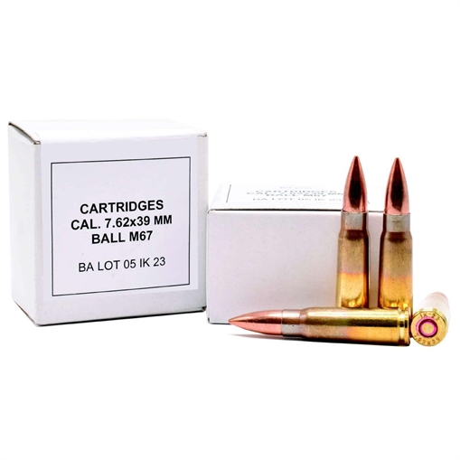 Ammo Inc Igman M67 Ball Ammo Rifle Ammunition 7.62x39mm 123gr FMJ 2460 fps 840/ct Case (56-15rd Boxes) 762X39123FMJ-I15 CASE