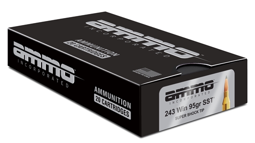 Ammo Inc Signature Hunt .243 Win Rifle Ammo - 95 Grain Super Shock Tip 20rd Box 243W095SST 243W095SSTA20