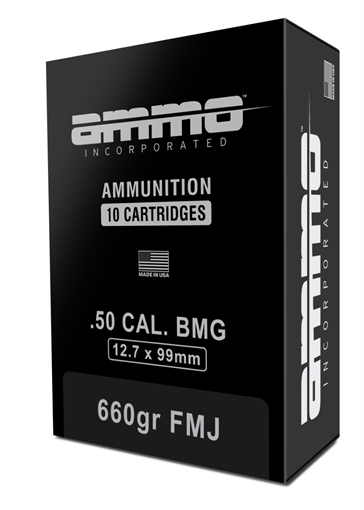 Ammo Inc Signature .50 BMG Rifle Ammo - 660 Grain FMJ 50BMG660FMJ-A10 50BMG660FMJA10