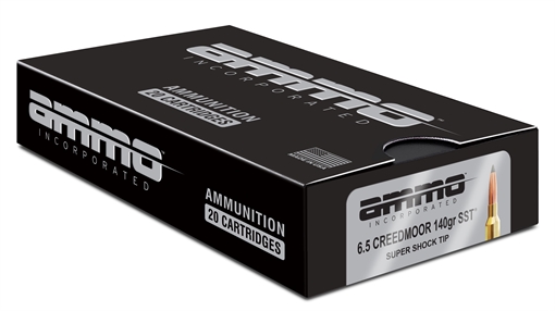 Ammo Inc Signature Hunt 6.5 Creedmoor Rifle Ammo - 140 Grain Super Shock Tip 20rd Box 65CM140SST 65CM140SSTA20