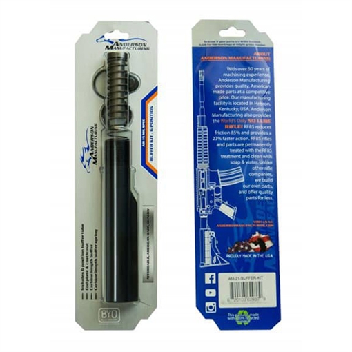 ANDERSON MIL SPEC BUFFER TUBE KIT CARBINE LENGTH 6 POSITION BLACK ( PACKAGED ) G2-J430-A000-0P