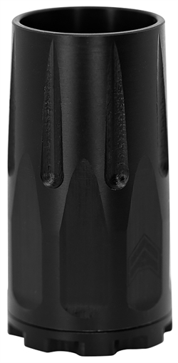Angstadt Arms Blastwave, Blast Diverter, 9MM, 3 Lug Attachment, 2.5" Length, 1.33" Diameter, 6.5oz Weight, Nitride Finish, Black AA093LBC01