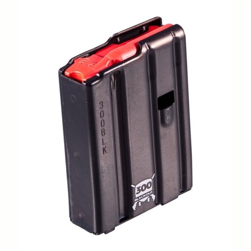 D&H Industries AR-15 300 BLK ALUMINUM MAGAZINE W/ RED FOLLOWER 10 RD .300BLK-AL-10-BT-RD-RT