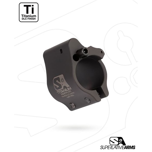 Superlative Arms AR-15 CLAMP ON TITANIUM ADJUSTABLE GAS BLOCK .625'' BLACK SABO-DI-625CDT