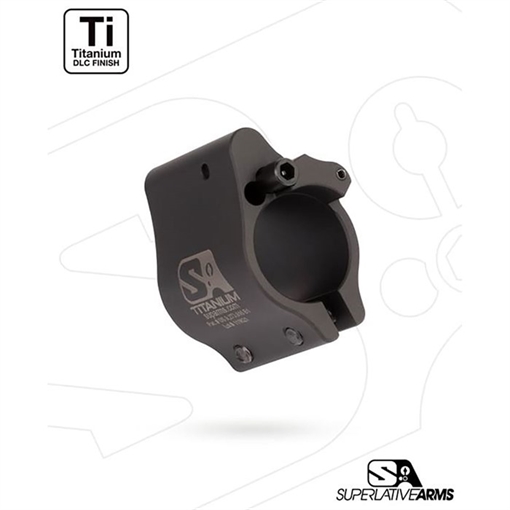 Superlative Arms AR-15 CLAMP ON TITANIUM ADJUSTABLE GAS BLOCK .750'' BLACK SABO-DI-750CDT