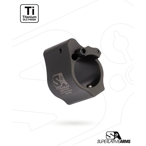 Superlative Arms AR-15 SOLID TITANIUM ADJUSTABLE GAS BLOCK .750'' BLACK SABO-DI-750SDT