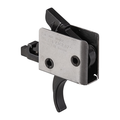 CMC Triggers Drop-In Two-Stage Curved Trigger w/ 2-4 lbs Draw Weight & Black/Silver Finish 93502