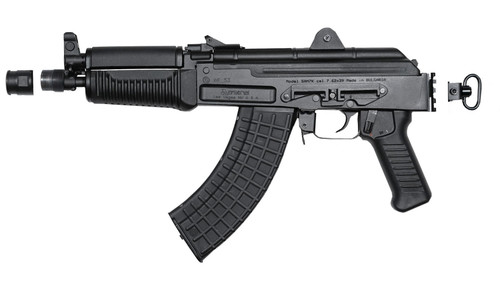 Arsenal SAM7K-44 7.62x39, 8.5" Threaded Barrel, Milled Receiver, Black