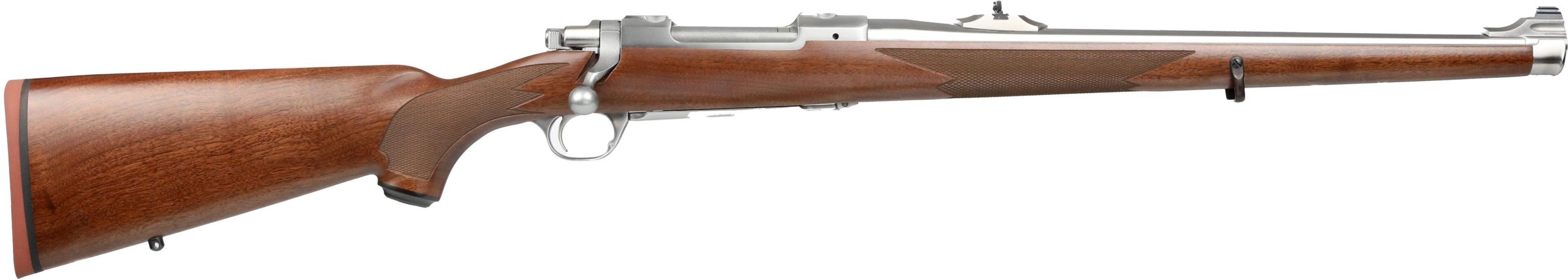 Ruger M77 Hawkeye International Rifle 57145, 6.5x55 Swede, 18.5", Wood Stock, Brushed Stainless Finish, 4 Rd