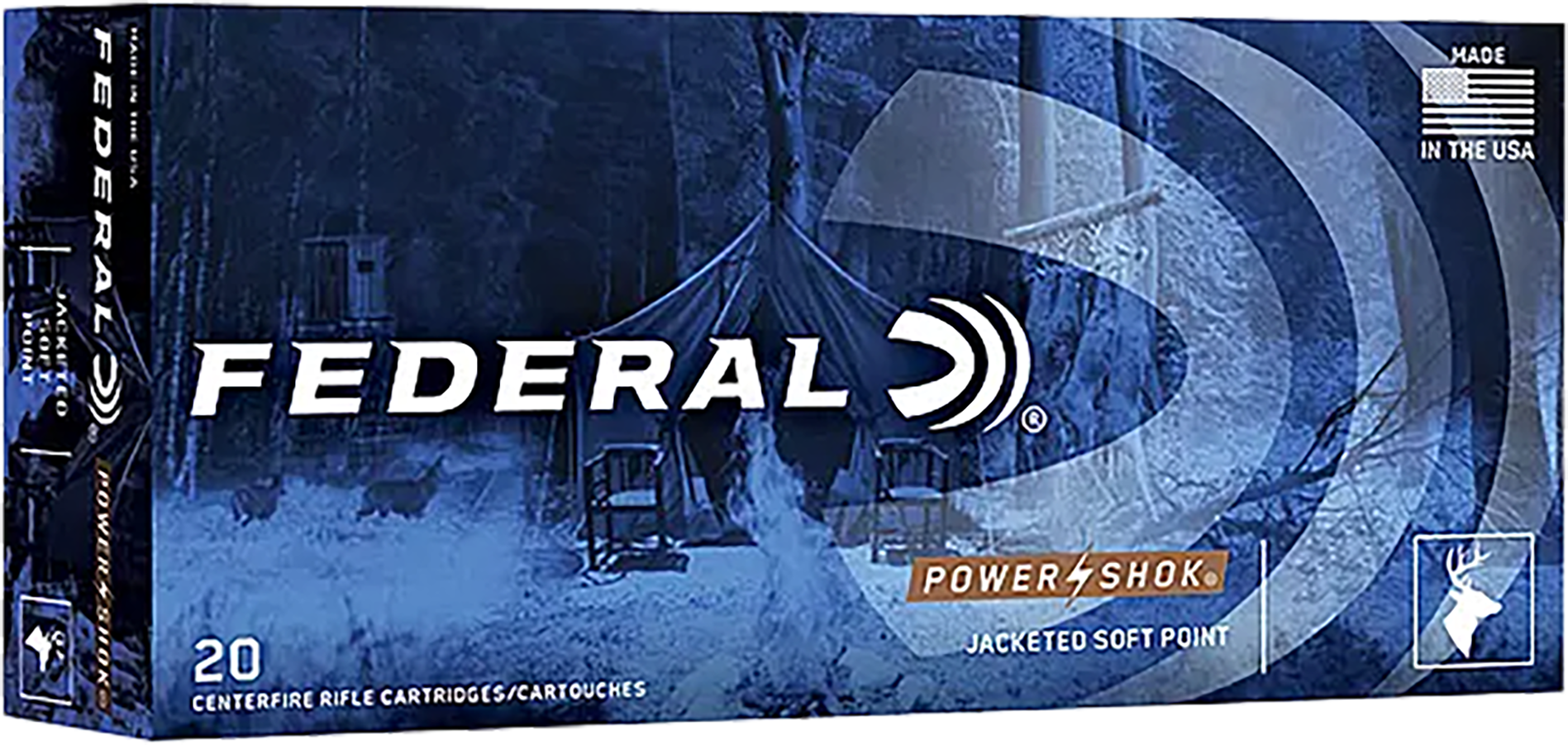 Federal Cartridge Power-Shok Rifle Ammunition 400LA, 300 WSM, Soft Point, 210GR, 20 Rd/bx