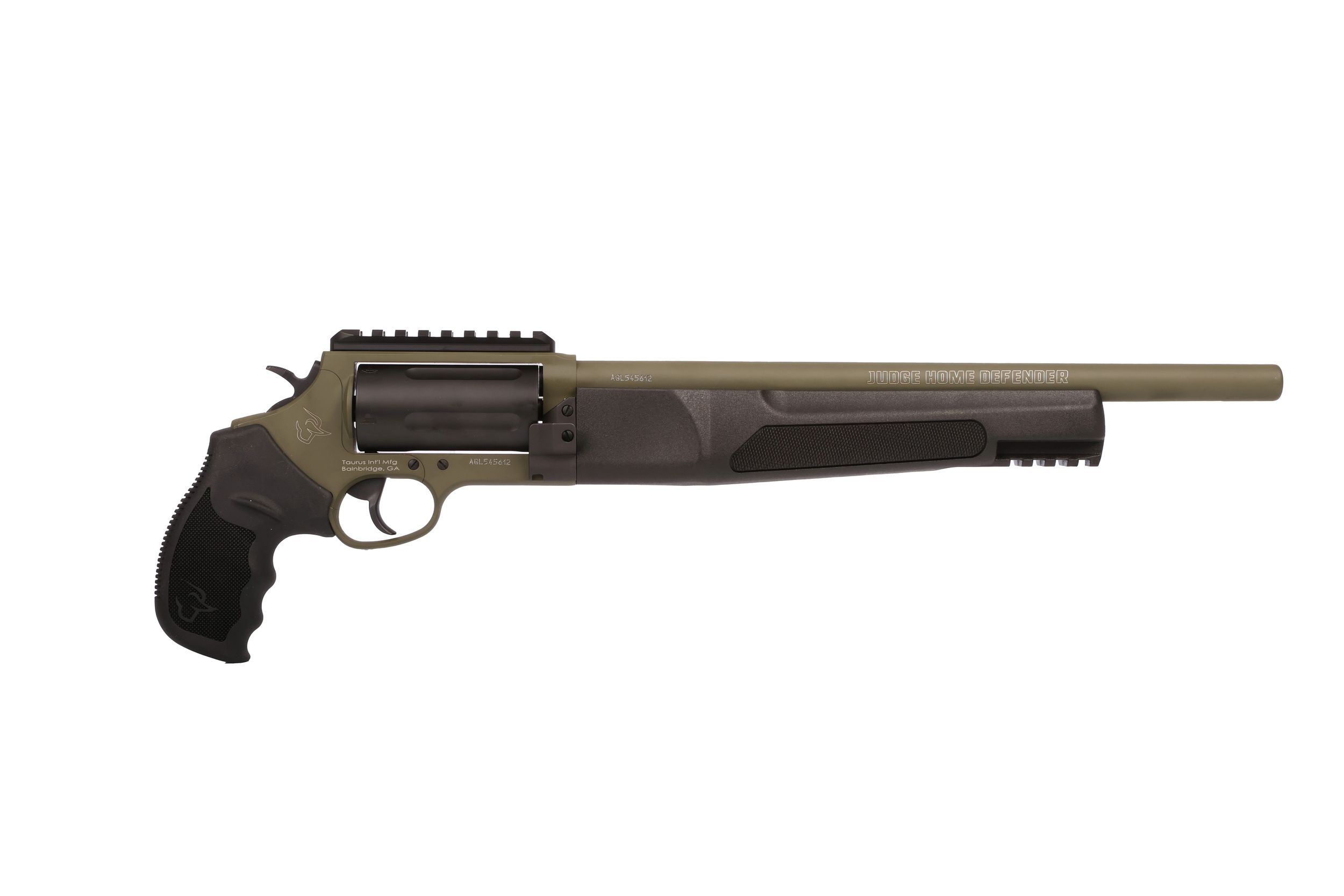 Taurus Judge Home Defender Revolver 2-JHD441013MAG-G, 410 Bore | 45 Colt, 13in, Black Rubber Grips, 5 Rds