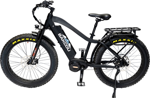 Bakcou E-bikes Mule Jager Matte Black 18" w/Stand Over Height of 29.50" Frame, Rohloff E-14 (500/14) Speed Hub Bafang M620 Ultra Motor, 35+ mph Speed BMJBB25