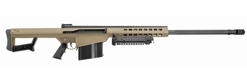 Barrett M82A1 50 BMG 10+1 29" Fluted Barrel, Flat Dark Earth Cerakote Steel Receiver, M1913 Picatinny Acc. Rail, FDE Synthetic Stock w/Sorbothane Recoil Pad, Includes Hard Carry Case 14031