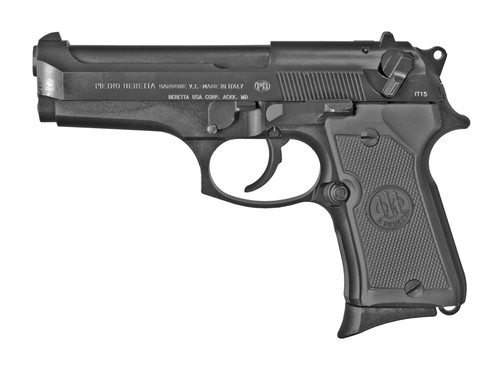 *D*Beretta 92FS Compact 9mm, 4.25" Barrel, 3-Dot Sights, Decocker, Black, 13rd