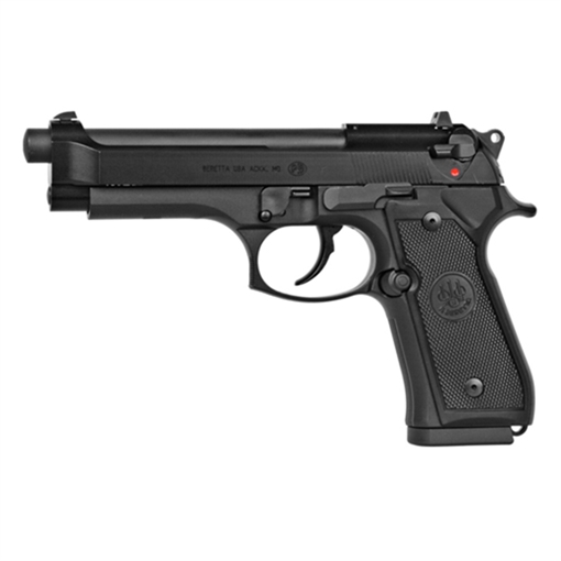Beretta USA M9 Full Size Frame 22 LR 10+1, 5.30" Black Steel Barrel, Black Bruniton Serrated Slide, Black Aluminum Frame w/Beavertail, Ambidextrous J90A1M9F18