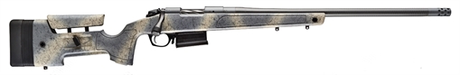 Bergara B-14 Series HMR Carbon Wilderness, Bolt Action Rifle, 7MM PRC, 24" Carbon Fiber Barrel, Threaded 5/8x24, Fluted Bolt, Omni Muzzle Brake, Cerakote Finish, Black, Overmolded Mini-Chassis Stock, 5 Rounds, 1 AICS Style Detachable Magazine, Right Hand B