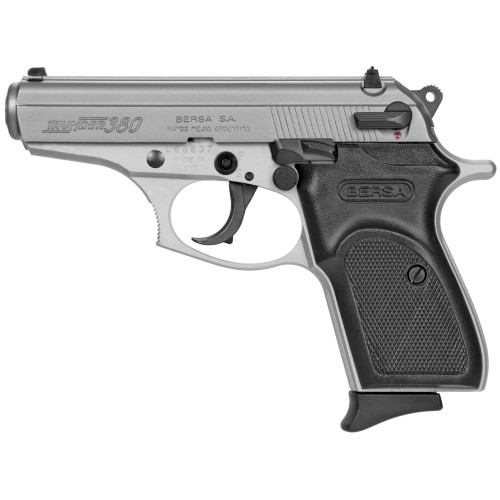 Bersa Thunder Lite .380 ACP 3.5" Barrel, Nickel Finish, Black Grips, 8rd