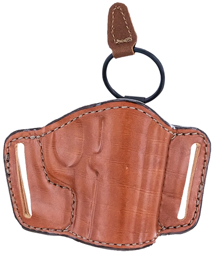 Bianchi 105 Minimalist OWB Size 14 Tan Leather Belt Slide Compatible w/Sig P365/Glock 42/Bersa Thunder/S&W 1911 Belt Up to 1.75" Wide Right Hand 19256