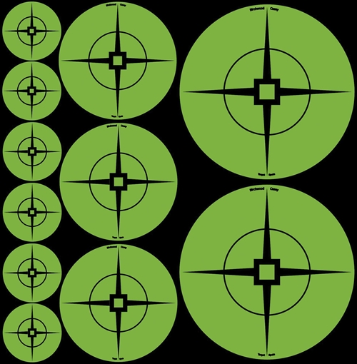 Birchwood Casey 33938 Target Spots Self-Adhesive Paper Black/Green Crosshair 60 Pack 33938 BC-33938