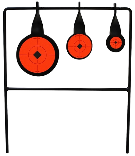 Birchwood Casey 46322 World of Targets Qualifier Rimfire Pistol/Rifle AR500 Steel Black/Orange Bullseye Illustration Impact Enhancement Motion 46322 BC-46322