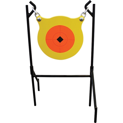 Birchwood Casey 47330 World of Targets Boomslang Pistol/Rifle Orange/Yellow AR500 Steel Gong Standing Includes Gong/Metal Stand 47330 BC-47330