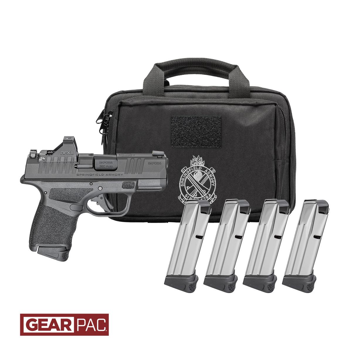 Springfield Hellcat OSP Optic Ready Pistol HC931380BOSPLC-PAC, 380 ACP, 3in, Black Polymer Grips, 10 Rds