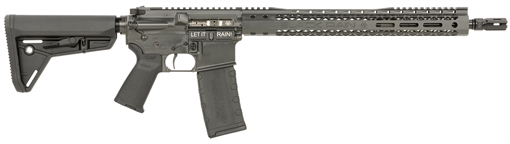 Black Rain Ordnance Spec 15+ SSP 5.56x45mm NATO 30+1 16", Smoke, 15" Slim M-LOK, Magpul Grip/Carbine Stock BROSSPSMK