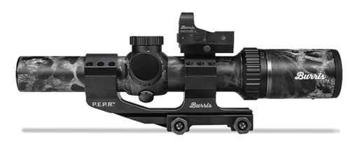 BLEMISHED Burris MTAC Rifle Scope Combo FastFire II & PEPR Mount - 1-4x-24mm illuminated Ballistic AR Reticle Prym 1 Blackout 200465-B