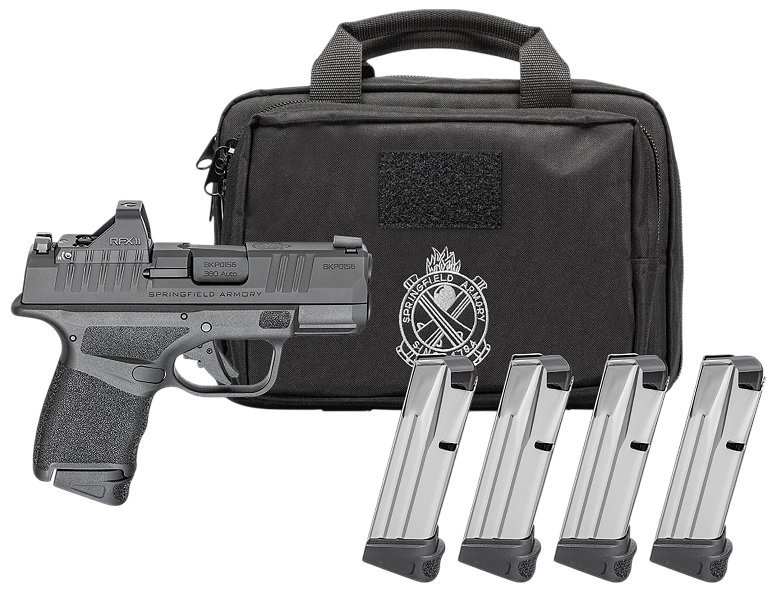 Springfield Hellcat OSP Gear Pac Optic Ready Pistol HC9319BOSPLCPAC, 9mm, 3in, Adaptive Texture Grips, Black Finish, 10 Rds