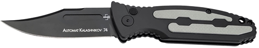 Boker Kalashnikov 3.35" Clip Point Plain Black D2 Steel Blade Black/Gray Aluminum Handle 01KALS136