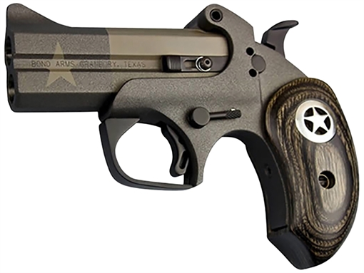Bond Arms 1836 Texas Independence 45 Colt (LC)/.410 2 Shot 3.50" Gray/Olive Cerakote w/Star Double Barrel, Steel Frame Black Ash w/Integrated Star Grips BATP