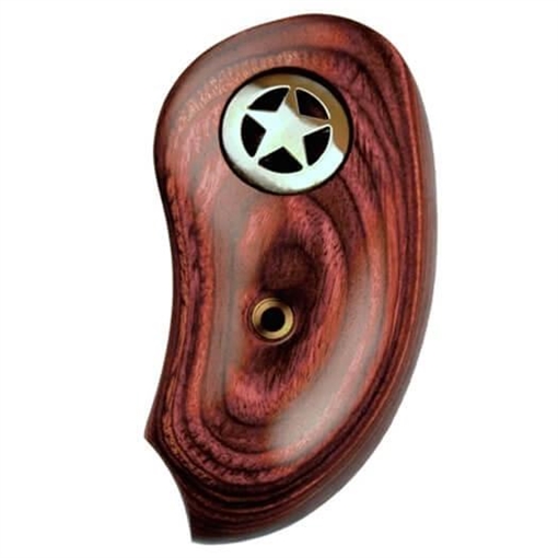 Bond Arms Extended Silver Star Grips Rosewood EXTENDED GRIP:ROSEWOOD W/ SILVER STAR