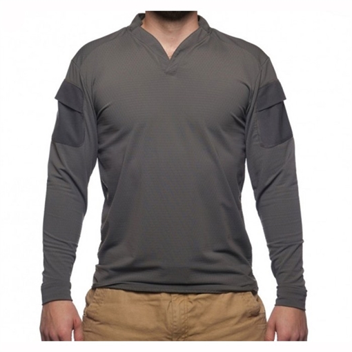 Velocity Systems BOSS RUGBY SHIRT LONG SLEEVE WOLF GREY MED VS-BRLS-WG-M