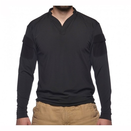 Velocity Systems BOSS RUGBY SHIRT LONG SLEEVE BLACK LG VS-BRLS-BK-L