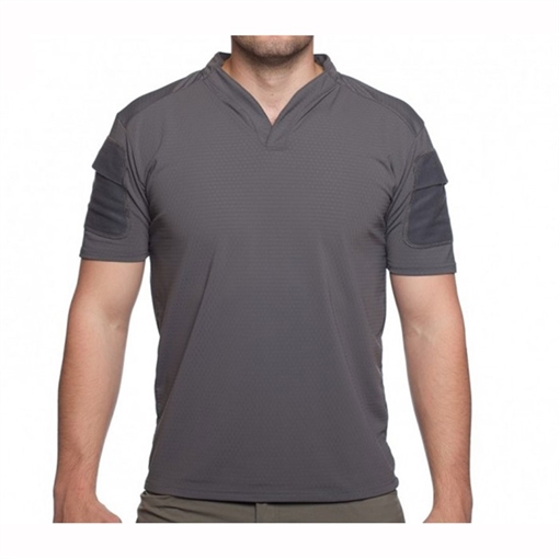 Velocity Systems BOSS RUGBY SHIRT SHORT SLEEVE WOLF GREY LG VS-BR-WG-L