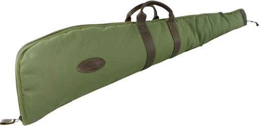Boyt Harness Canvas Rifle Case 48" Green Waxed Canvas w/ Tanned Leather Accents Quilted Flannel Lining GCRFUS48