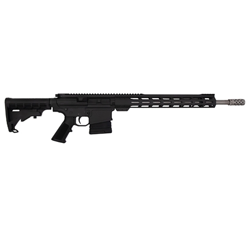Great Lakes Firearms AR-10 308 Win 20+1 18" Stainless, Black Rec, M-Lok Handgaurd, Carbine Stock, A2 Grip, Muzzle Brake GL10308SS BLK