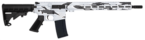 GLFA .223 Wylde Rifle .223 Wylde 30rd Magazine 16" Threaded Barrel Snow Camo with 15.25" Handguard GL15223 P-SNO