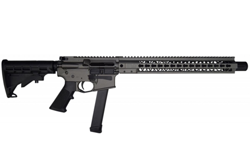 BRIGADE MFG BM-9 RIA 9MM 16IN BBL 15IN U-RAIL FORGED TUNG GREY ADJ 6-POSITION STK 33RD GLOCK MAG A0911633
