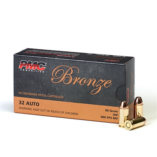 Pmc Ammunition 32 ACP 60GR JACKETED HOLLOW POINT 50/BOX 32B