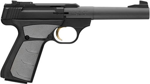 Browning Buck Mark, Camper, Semi-automatic, Metal Frame Pistol, 22LR, 5.5" Bull Barrel, Aluminum, Matte Finish, Black, URX Grip, 10 Rounds, 1 Magazine 051498490