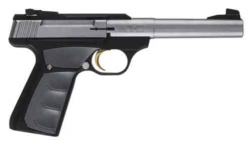 Browning Buck Mark Camper *CA Compliant 22 LR 10+1 5.50" Tapered Bull Barrel, Matte Stainless Serrated SS Slide, Matte Black Aluminum Frame & Gray Overmolded Grips 051483490