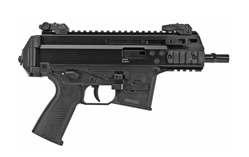 B&T USA APC9K PRO, Semi-automatic, Pistol, 9MM, 4.3" Threaded Barrel (5.5" with Tri-Lug Installed), Anodized Finish, Black, 33 Rounds, 1 Magazine, Glock Magazine Compatible, Tri-Lug Adapter Included BT-36045-G