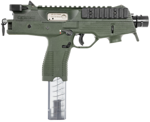 B&T TP9 9mm, 5.1" Barrel, Olive Drab Green Polymer, Iron Sights, 30rd