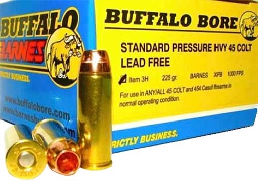 Buffalo Bore Ammunition Buffalo-Barnes Strictly Business 45Colt 225gr Barnes VOR-TX XPB Lead Free 20 Per Box/12 Case 3H20