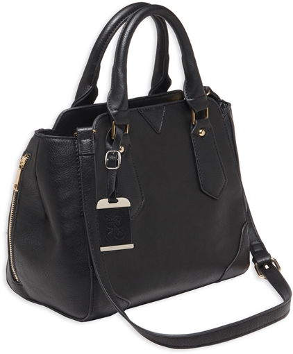 Bulldog Satchel Purse w/Holster Black Leather for Small Autos & Revolvers Ambidextrous Hand BDP-020